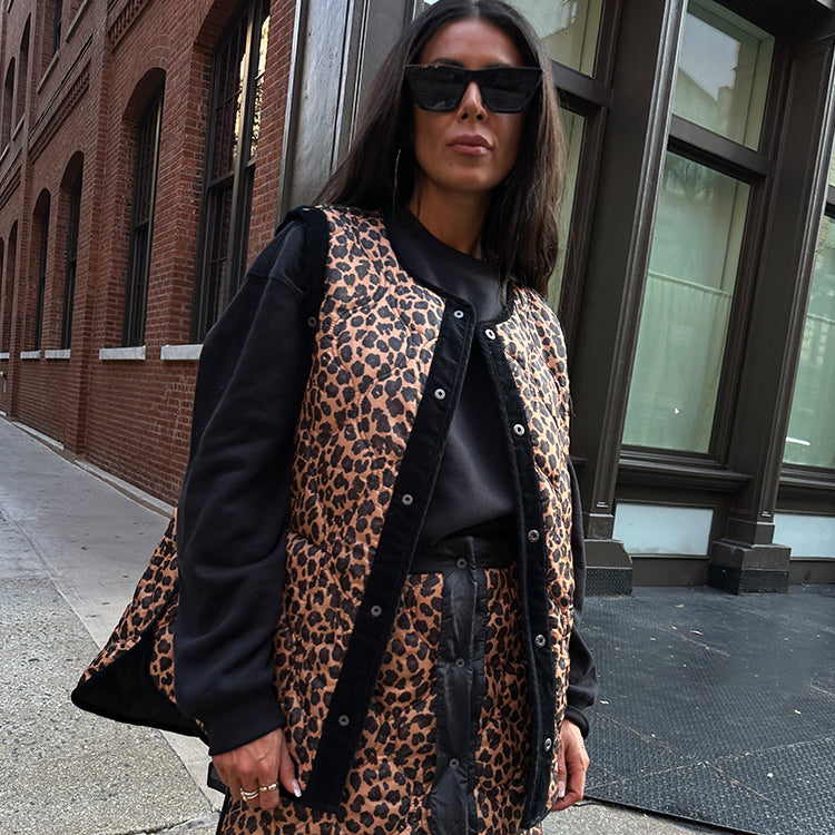 Black And Leopard Multi-Wear Jacket