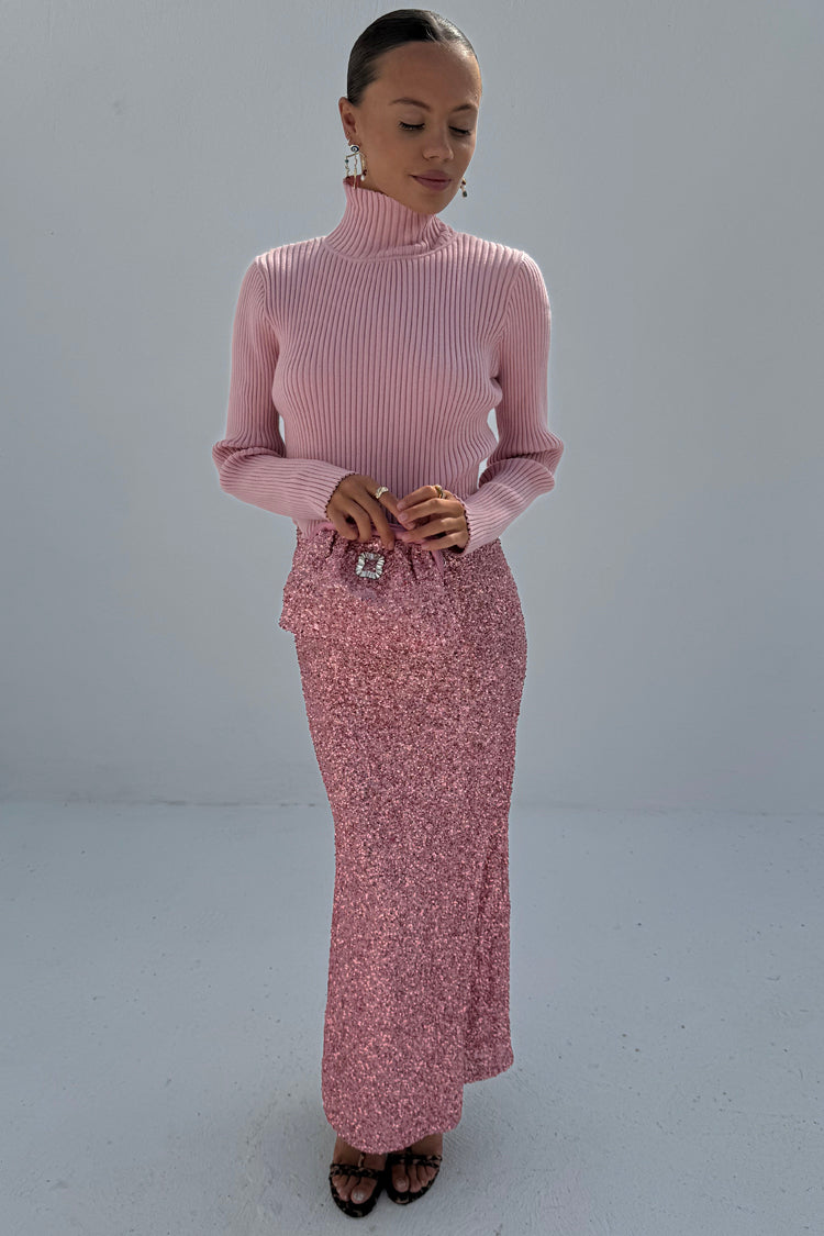 Pink Rib Knit Jumper