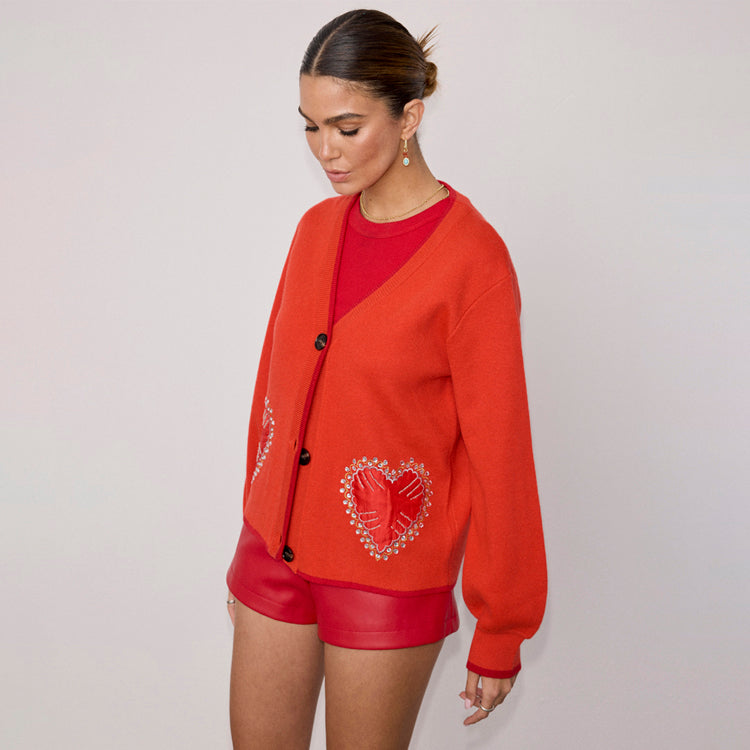 Red Heart Cardigan